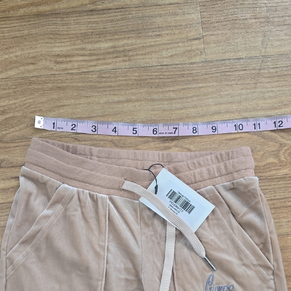 Y2K Gsuwoo Vintage Velour Joggers In Apricot Nwt - Picture 6 of 8